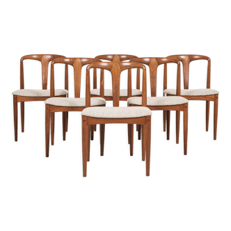 6 chaises Juliane en teck par Johannes Andersen pour Uldum 1960s