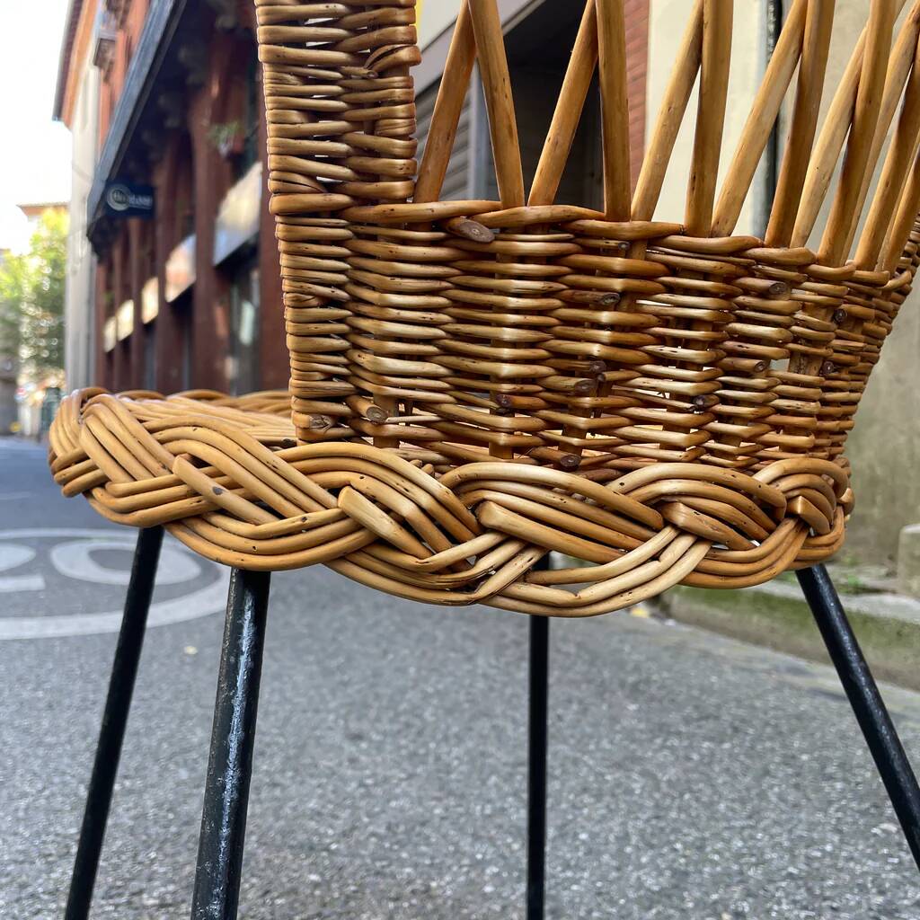 Pair of wicker chairs from the 1960s