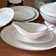 White and silver table service, Limoges porcelain, 56 pieces - in good condition.