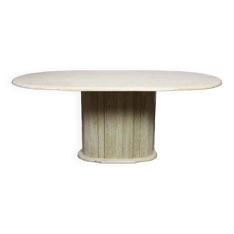 Vintage Italian travertine table, 1970's