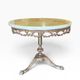 Vintage brass side table/coffee table with an onyx top.