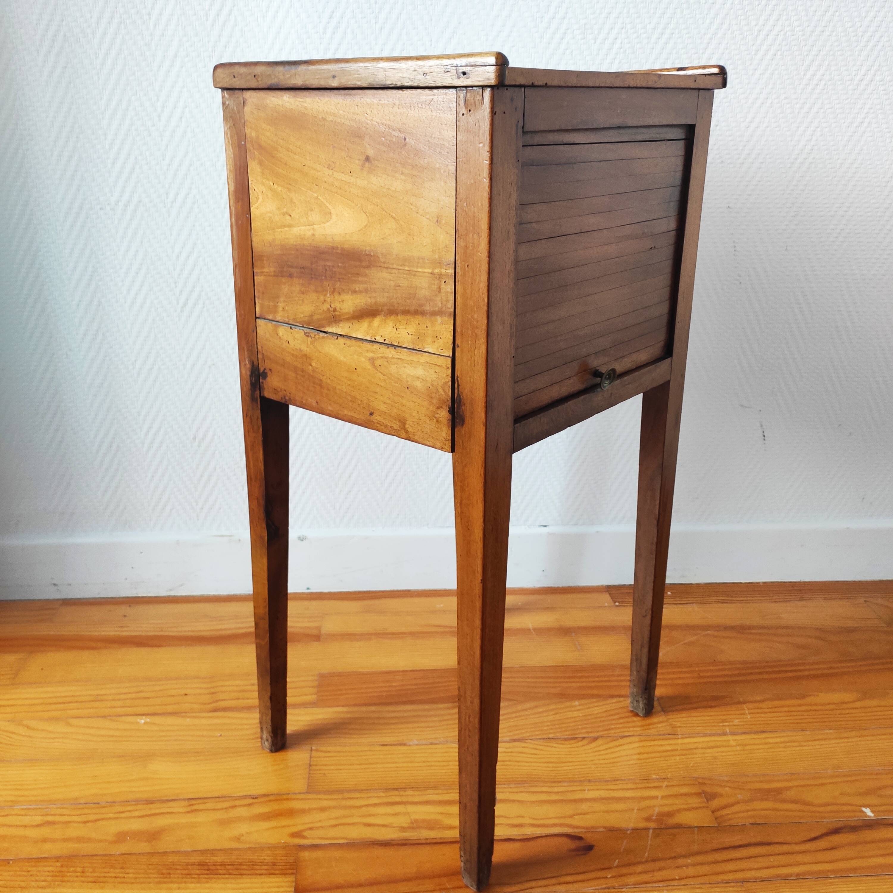 Directoire walnut bedside table