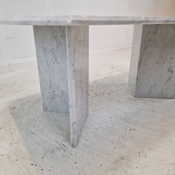 Table basse en marbre italien, années 1980