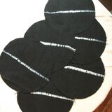 6 old linen placemats