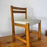 Ensemble de salle à manger moderniste du milieu du siècle en pin, style Chapo, Perriand, Jeanneret, années 50