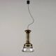 Vintage ceiling light from the 1960s in brass and glass.