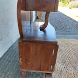 Art deco bedside table, black marble