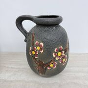 Mid-century design ceramic Scheurich vase with blossom , 1970’s