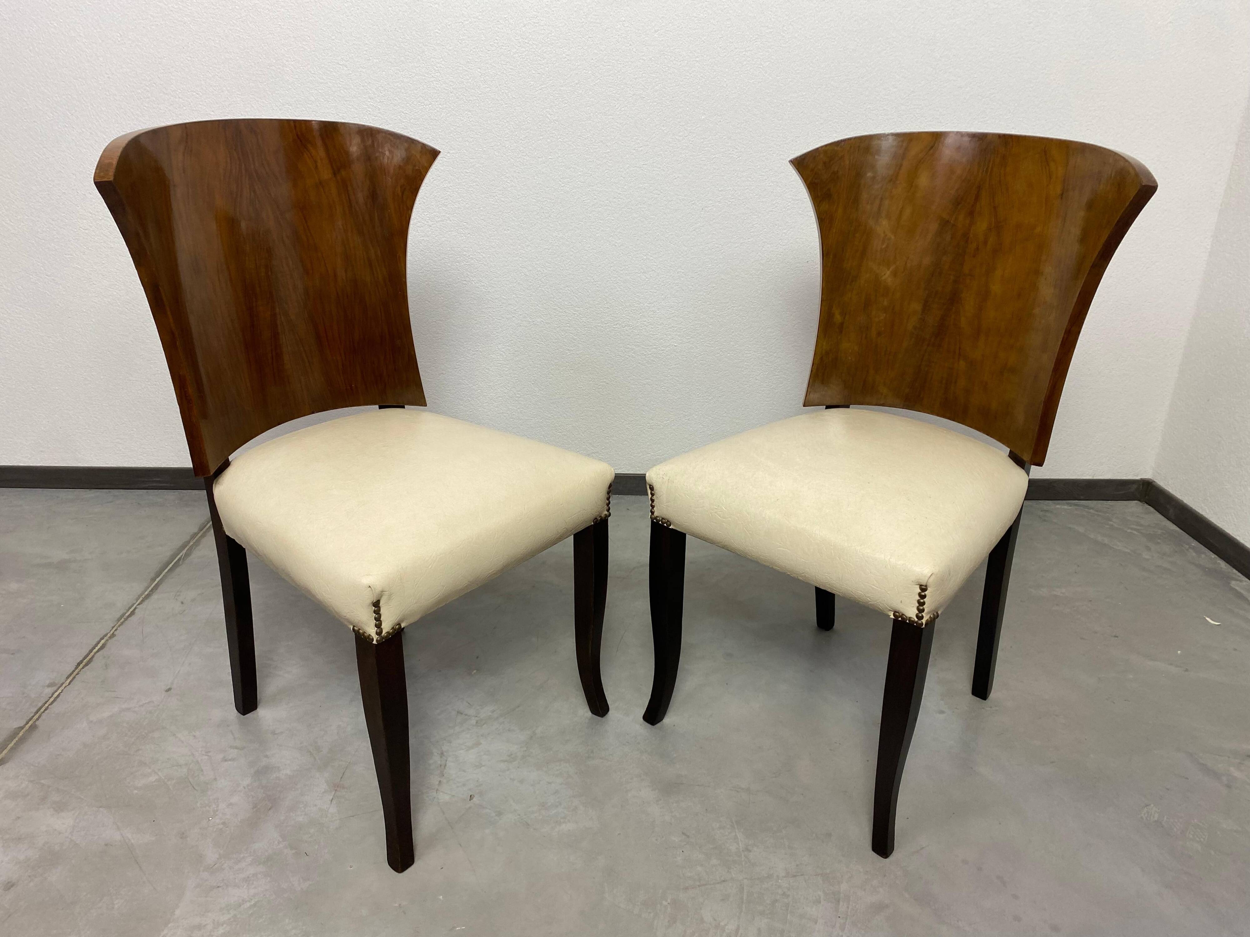 French Art Deco dining chairs