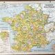 Old Vidal-Lablache map 301, 1950 - France, departments, rivers