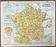 Old Vidal-Lablache map 301, 1950 - France, departments, rivers