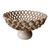 Old braided faience fruit cup signed pichon uzes