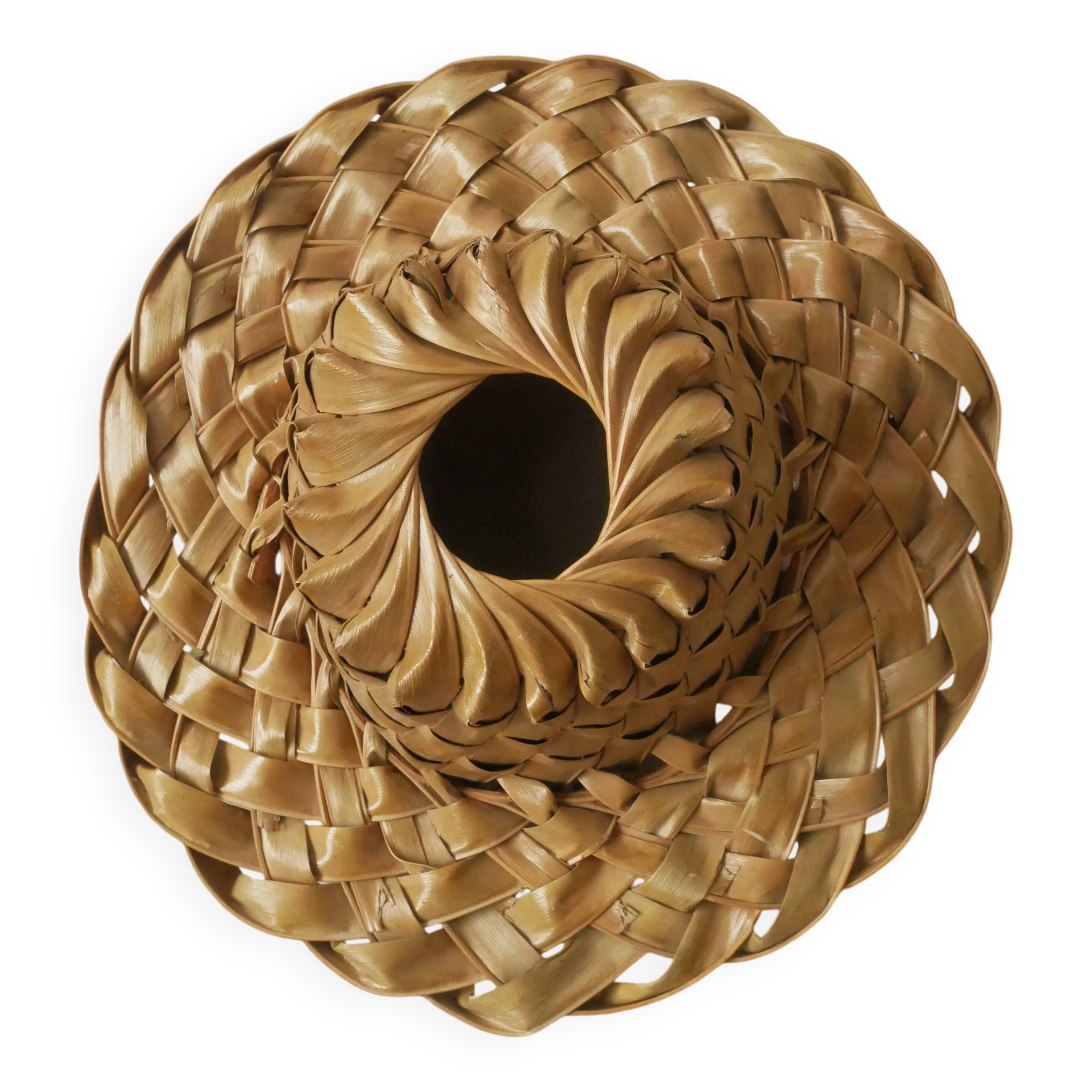 natural fiber hat braided decoration countryside bohemian ethnic handmade