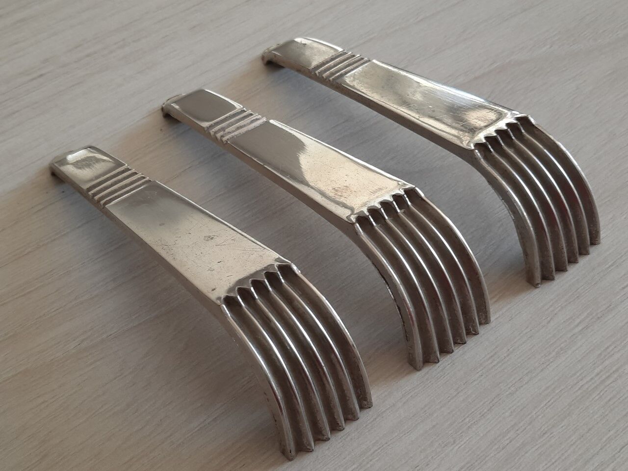 Set of 3 art deco handles