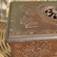 Old artisanal box in carved wood made of French (Brittany)