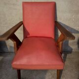 Red skai armchair, 60s