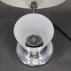 Napako Art Deco chrome and opal glass table lamp, Czechoslovakia 1930s