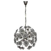 Sputnik dandelion chandelier glass chrome Emil Stejnar style 1970s Czechoslovakia