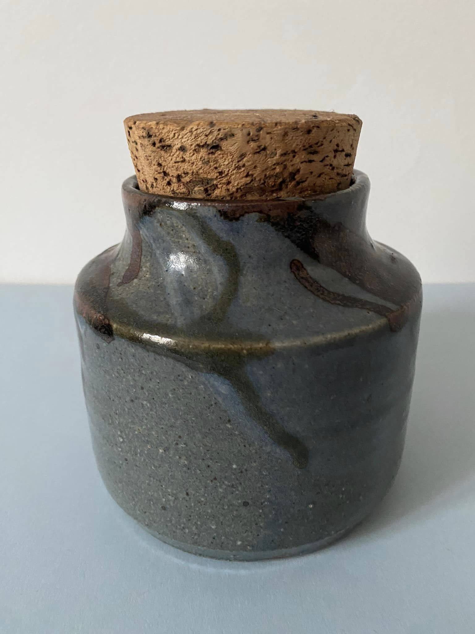 Ceramic pickle jar signed PK, Kerbenoen pottery, Michel Vergnes