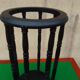 Black wooden umbrella stand H 51 cm