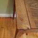 With knocking down old wooden school desk