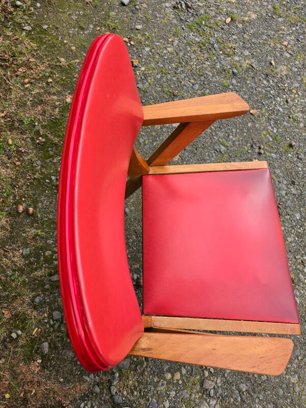 Fauteuil bridge  pieds  compas  1950