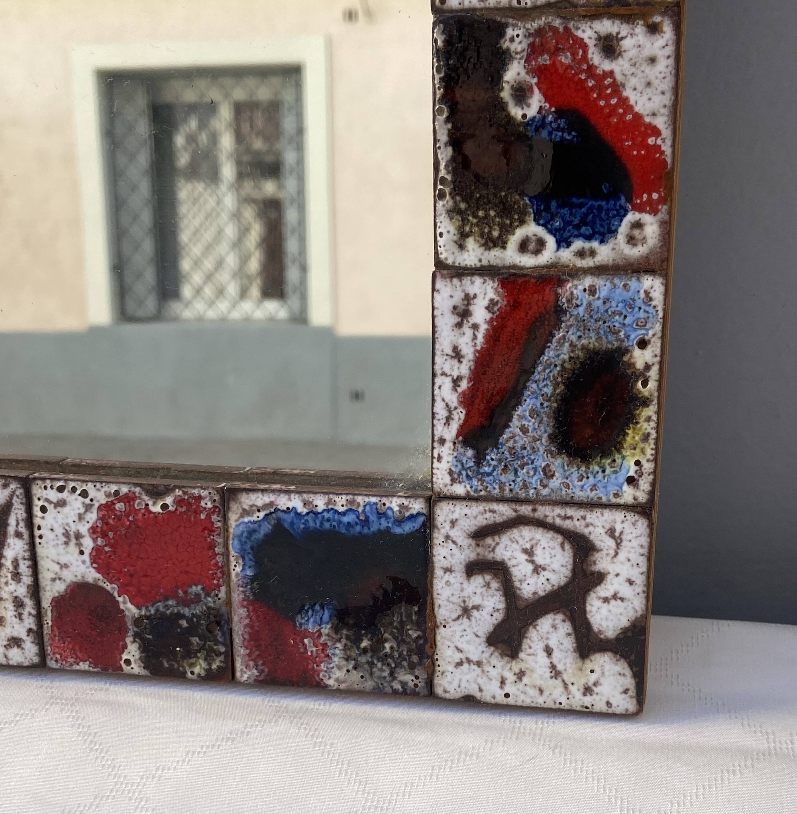 1960s ceramic mirror