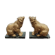 Paire de serre livres ours en régule,  22cms de H