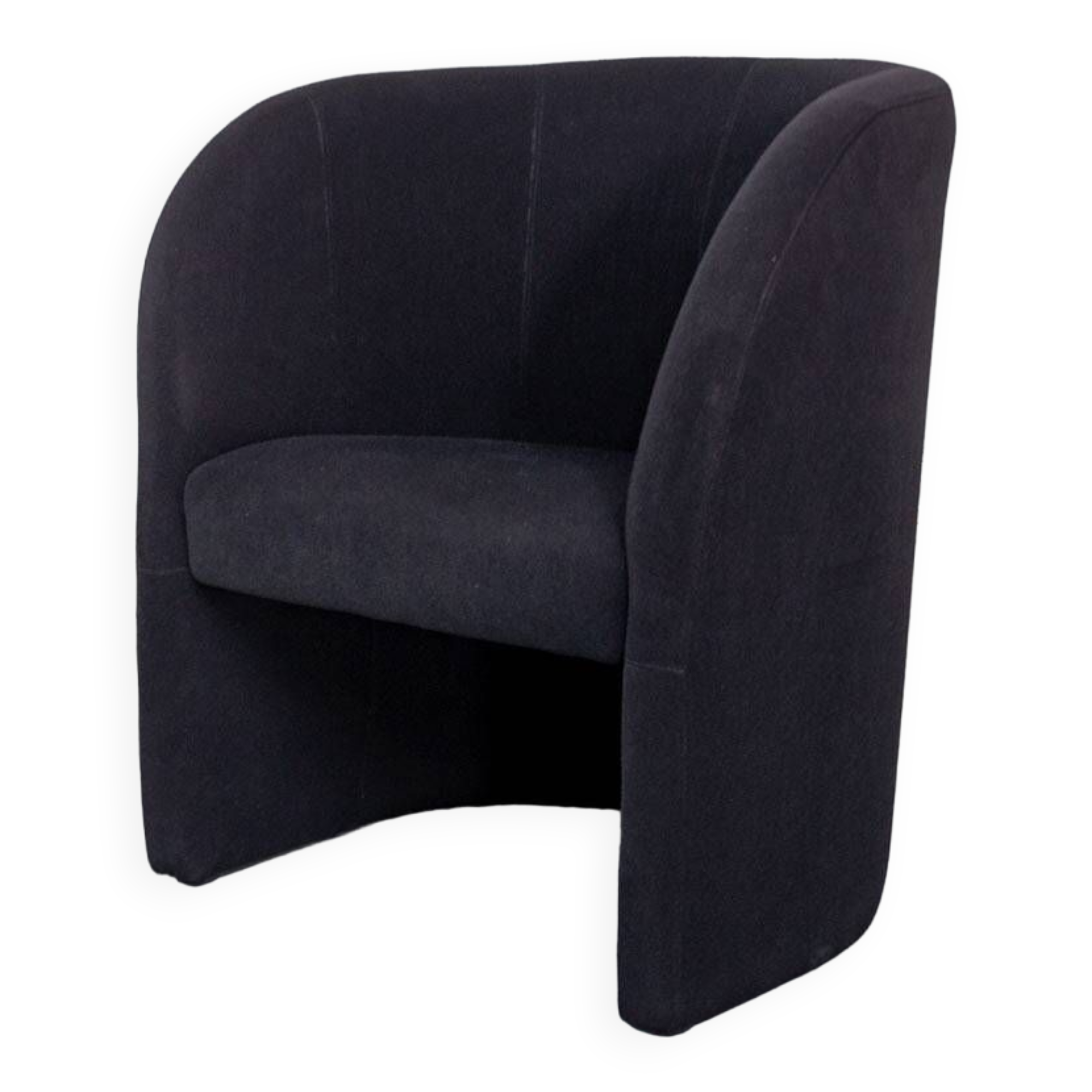 Black fabric fireside chair