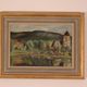 Original Swedish Oil on Panel – “Rural Village” by Astrid J – Vintage