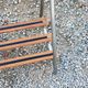 Vintage valet in wood, chrome metal and vinyl from the 60s