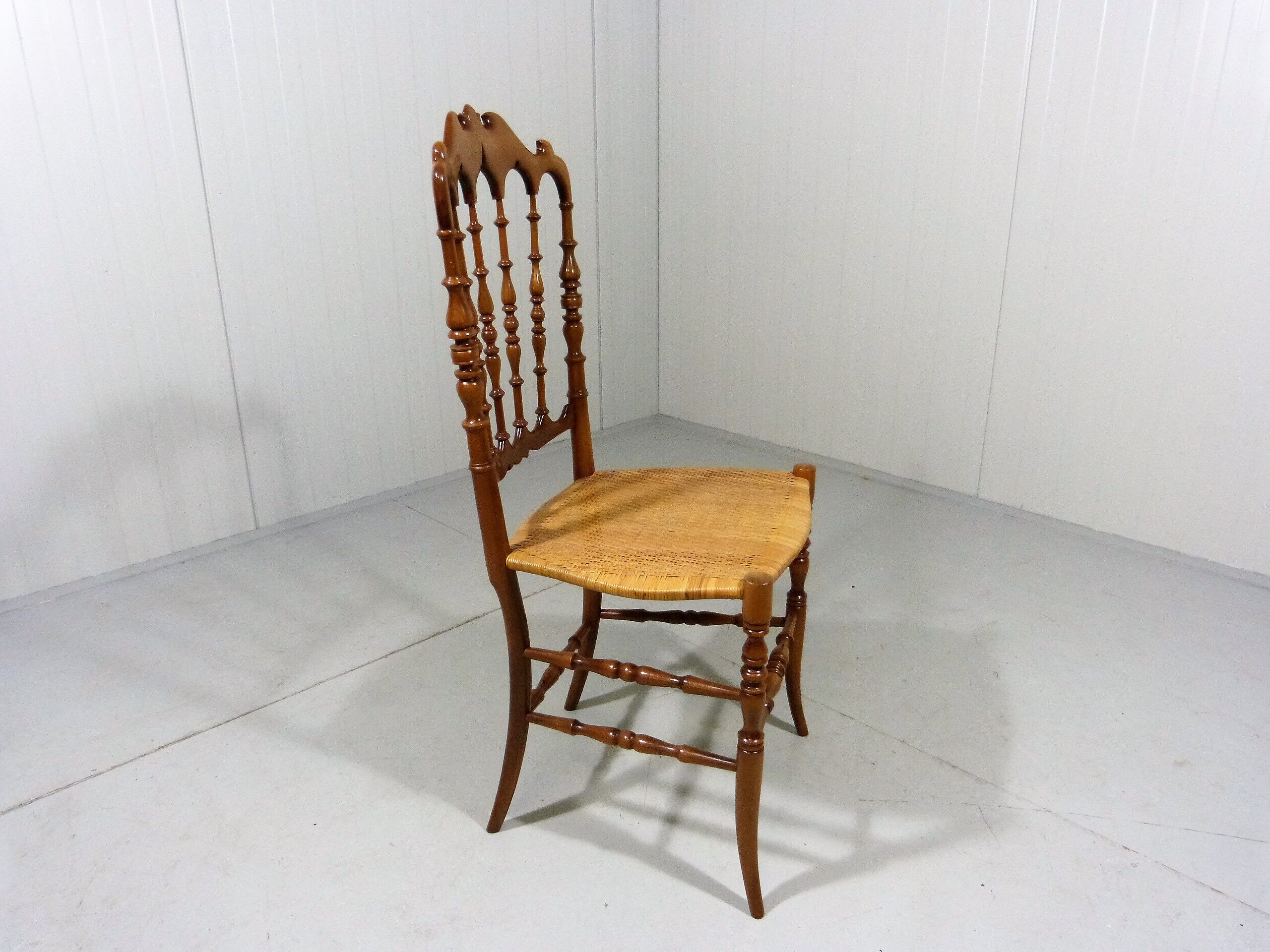 Chiavari wooden & caned chair 1960’s