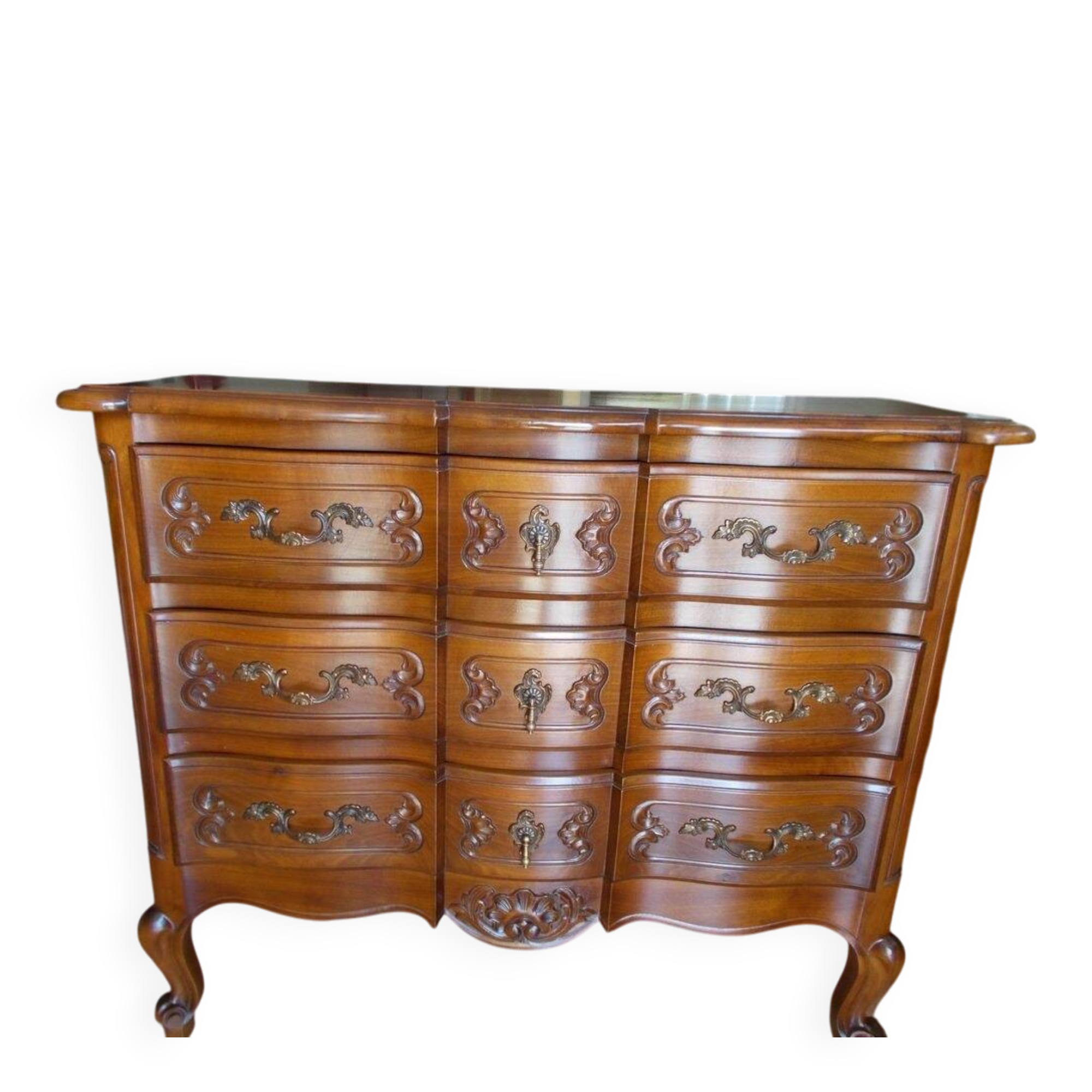 Commode 3 tiroirs merisier