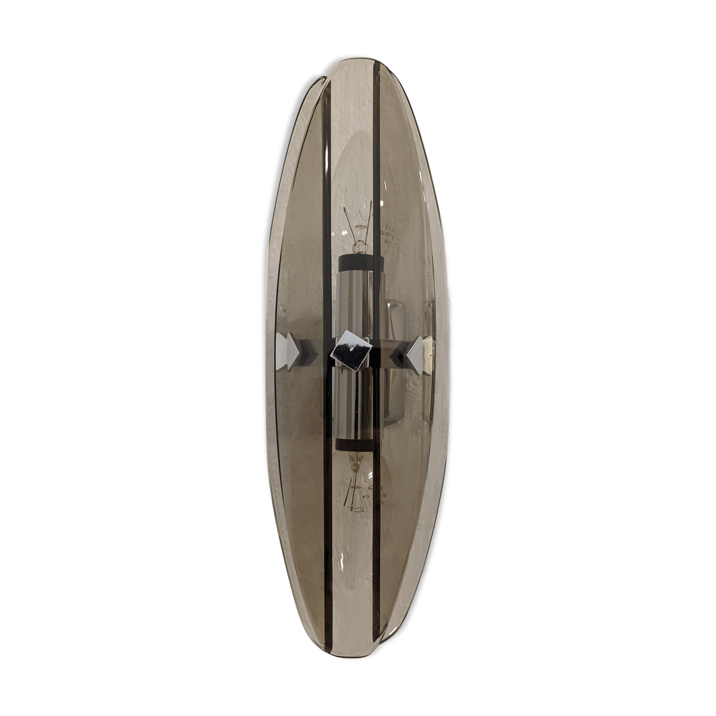 Italian wall lamp in smoked glass from the 60s/70s