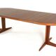 Round 3x extendable dining table 'Hampen' - danish teak mid century modern