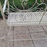 Wrought iron garden bench
