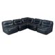 Modular black leather element sofa, 1970s