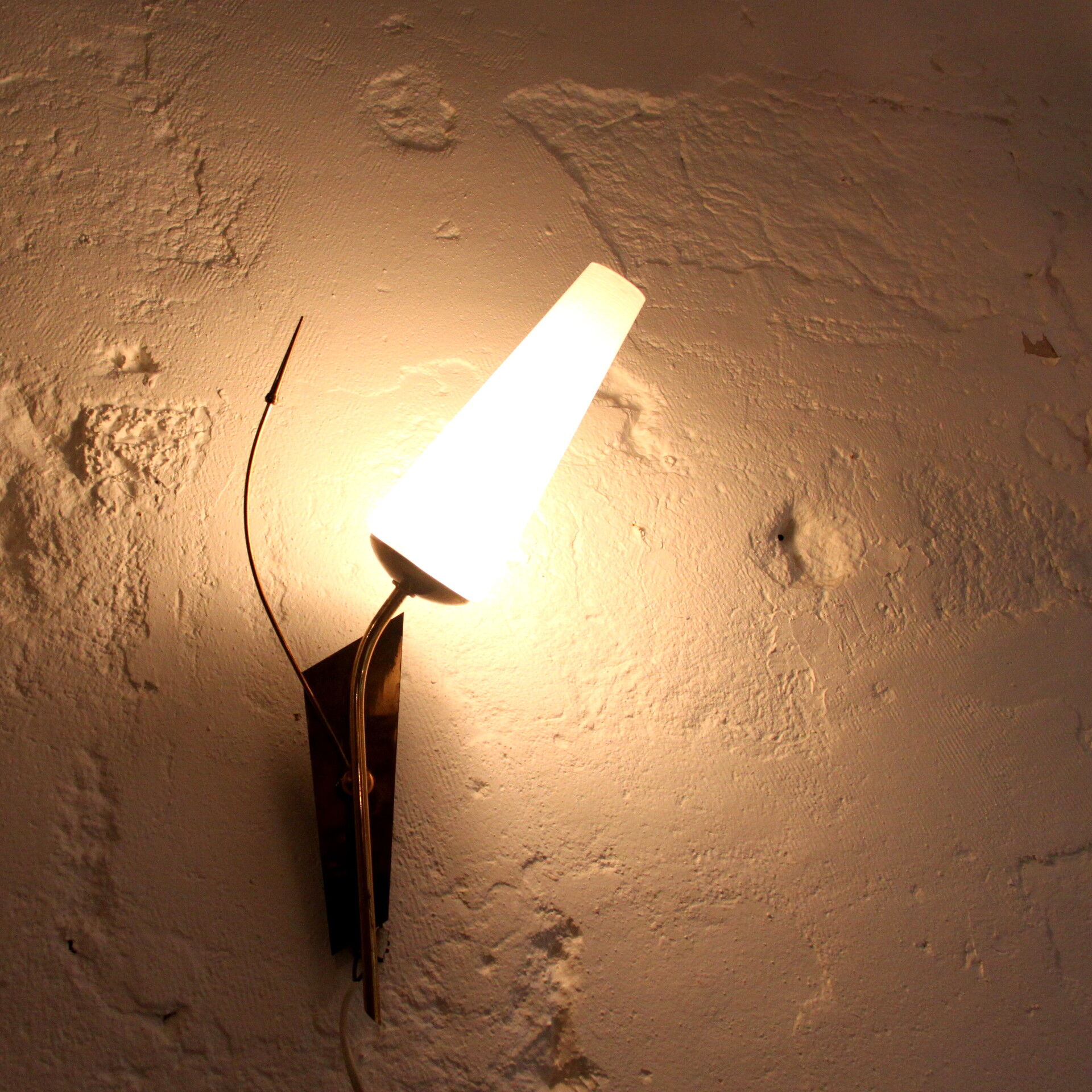 Pair of vintage tulip wall lamps 1950