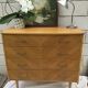 Commode plaquage chêne pieds fuseaux années 60