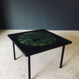 Mid-Century Studio Ceramic Tile Coffee Table, Belgium, 1960s