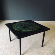 Mid-Century Studio Ceramic Tile Coffee Tabe, Belgium, 1960s