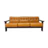 Vintage leather Scandinavian style three-seater sofa, 1980´s