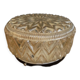 Original star ceiling lamp in smoked molded glass dp 012304