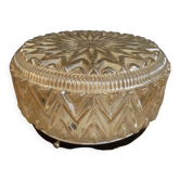 Original star ceiling lamp in smoked molded glass dp 012304