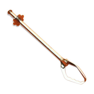 1970s Clamp " crab " Ice / Sugar Pusher handle Chrome metal
