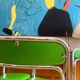Série de 8 chaises Souvignet en chrome et skaï vert