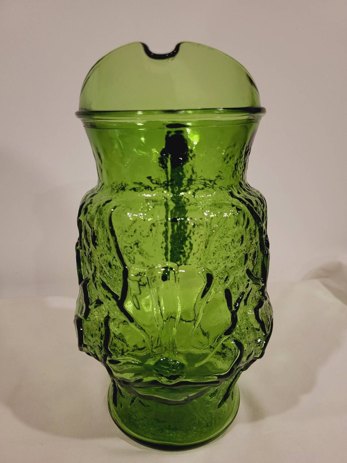 Marguerite embossed glass carafe