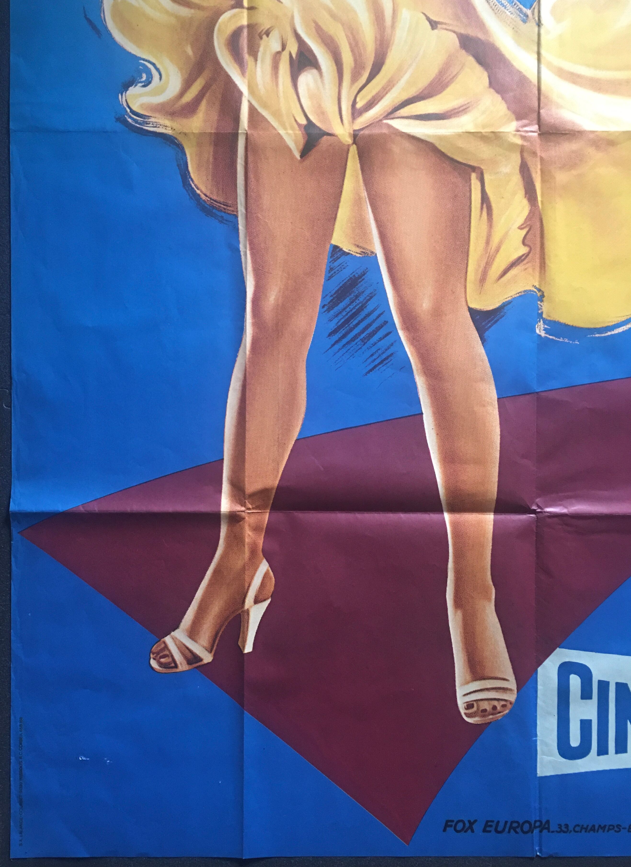 The Seven Year Itch - original French poster - 1970s