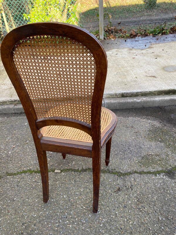 2 chaises cannées Louis XVI du 19ème