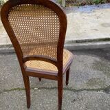 2 caned Louis XVI chairs from the 19th century